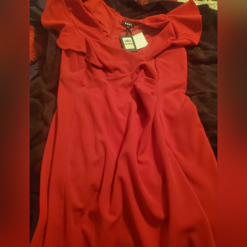 DKNY size 14 red dress nwt